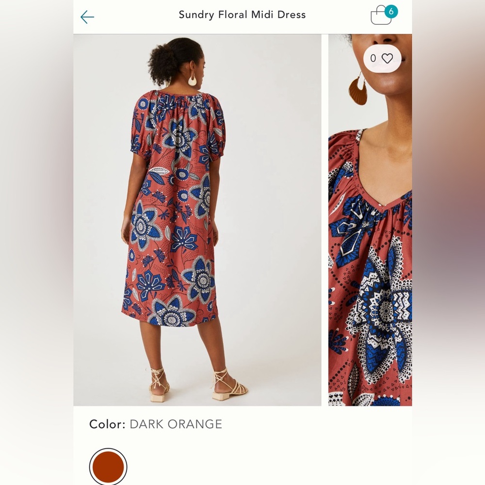 Sundry Floral Midi Dress